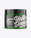 Green Glass Cosmetic Jar Mockup
