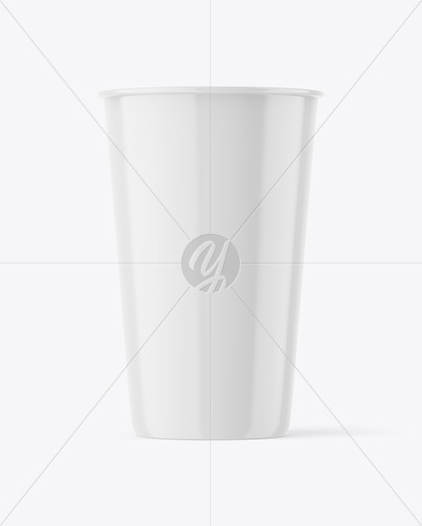 Glossy Plastic Coffee Cup Mockup