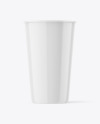 Glossy Plastic Coffee Cup Mockup