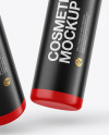 Two Matte Cosmetic Bottles Mockup