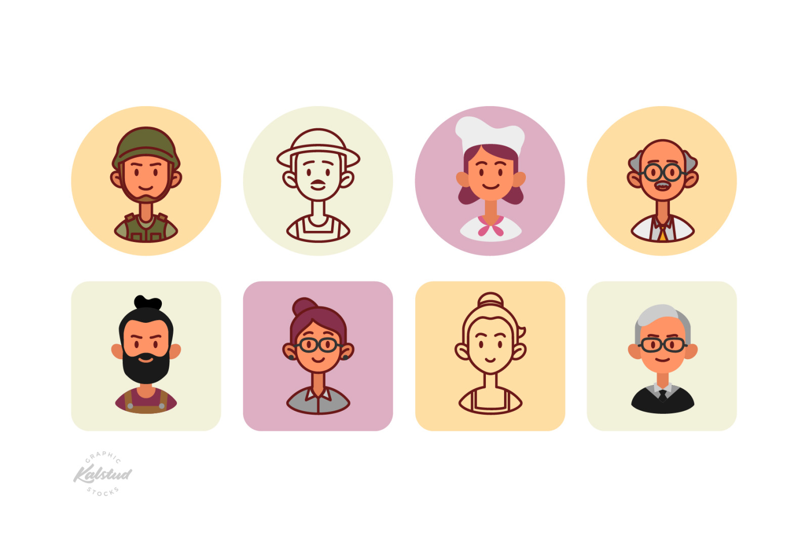 Avatar Icons Profession Series Avatar Icons Profession Series