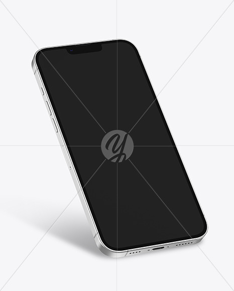 iPhone 13 Pro Max Silver Mockup