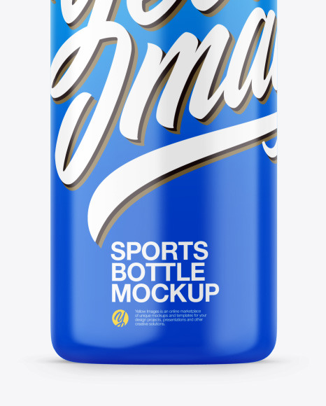 Glossy Sports Bottle Mockup