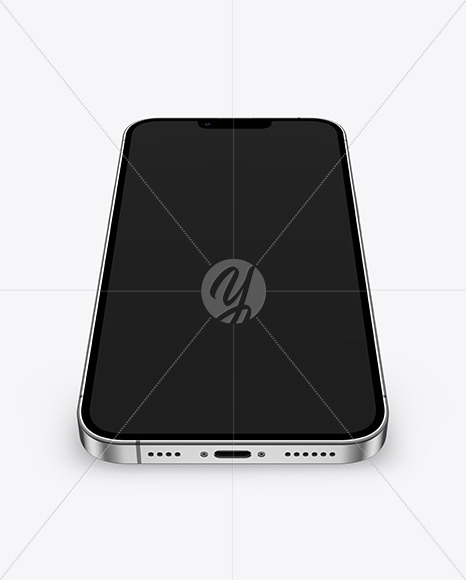 iPhone 13 Pro Max Silver Mockup