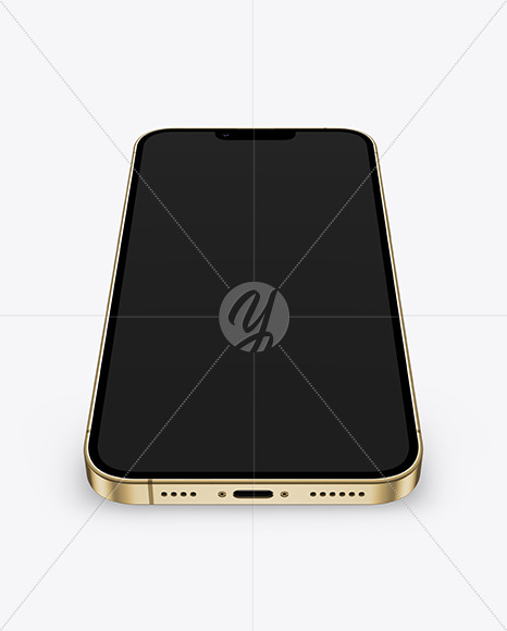 iPhone 13 Pro Max Gold Mockup