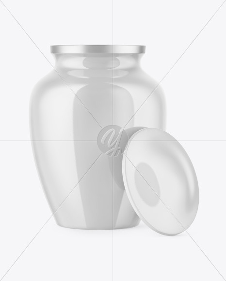 Glossy Cremation Urn Mockup
