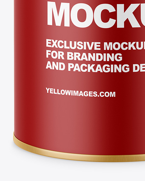 Round Tin Can w/ Matte Finish Mockup