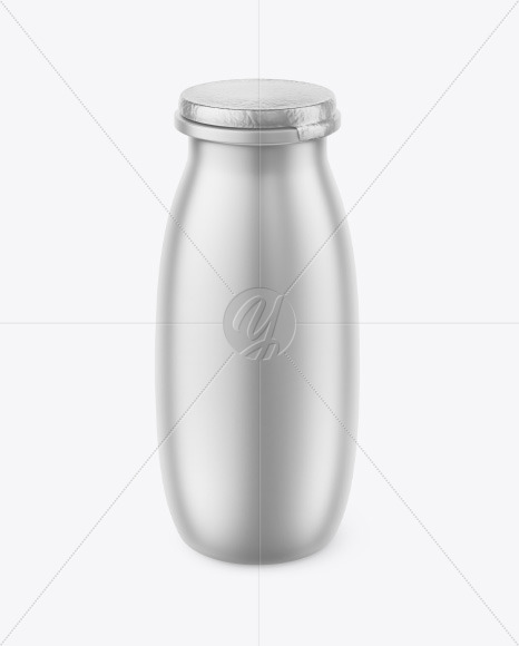 Metallic Yogurt Bottle Mockup