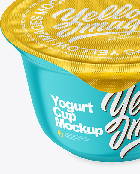 Glossy Yoghurt Cup Mockup - Free Download Images High Quality PNG, JPG