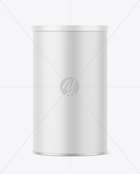 Round Tin Can w/ Matte Finish Mockup