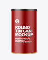 Round Tin Can w/ Matte Finish Mockup