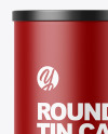 Round Tin Can w/ Matte Finish Mockup