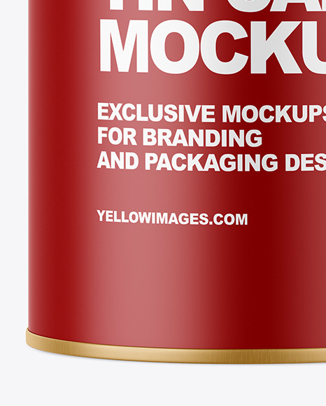 Round Tin Can w/ Matte Finish Mockup