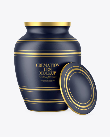 Matte Cremation Urn Mockup