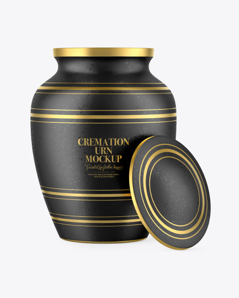 Textured Cremation Urn Mockup