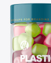 Plastic Bottle with Gummies Mockup