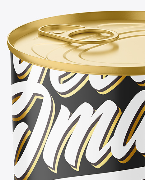 Tin Can With Pull Tab Mockup