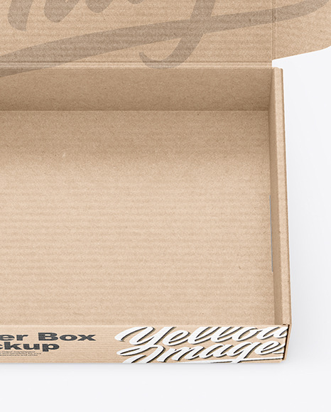 Opened Kraft Box Mockup