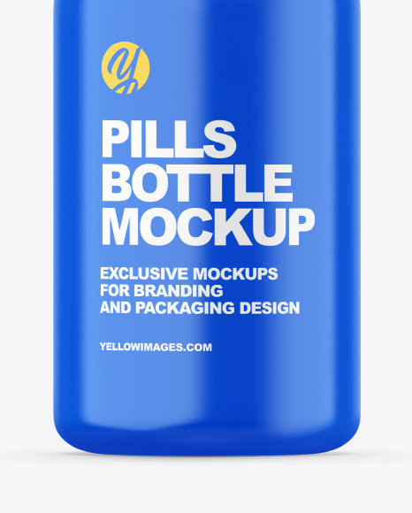 Glossy Pills Bottle Mockup