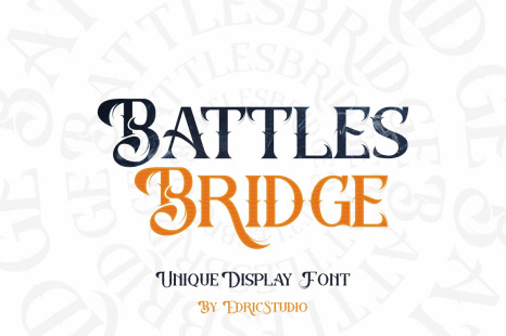 Battlesbridge Unique Character Font - Sophisticated sans serif typeface