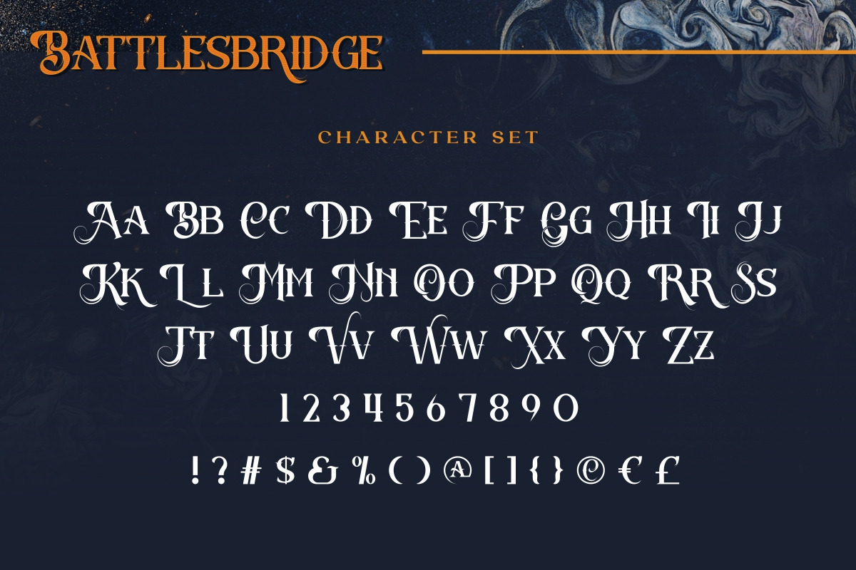 Battlesbridge Unique Character Font