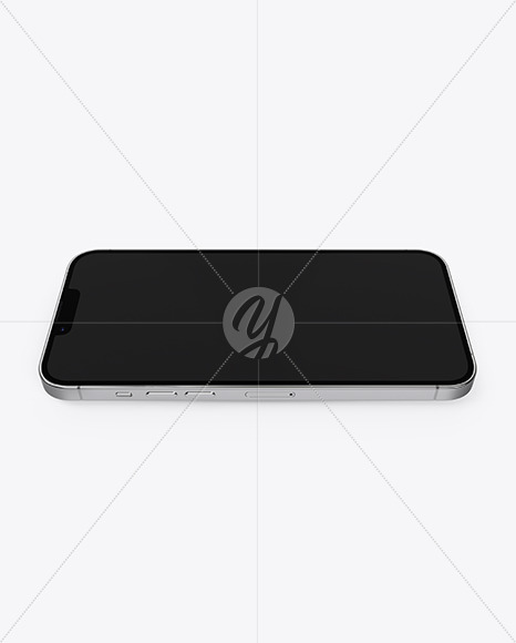 iPhone 13 Pro Max Silver Mockup