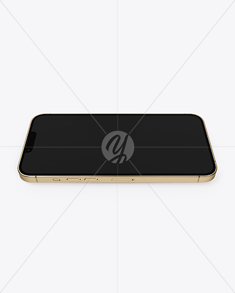 iPhone 13 Pro Max Gold Mockup