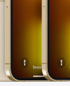 Three iPhones 13 Pro Max Gold Mockups