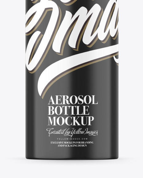 Glossy Aerosol Bottle Mockup