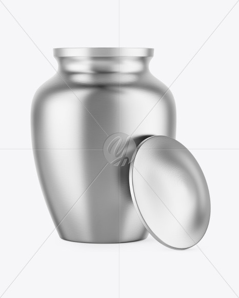 Metallic Cremation Urn Mockup