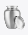 Metallic Cremation Urn Mockup
