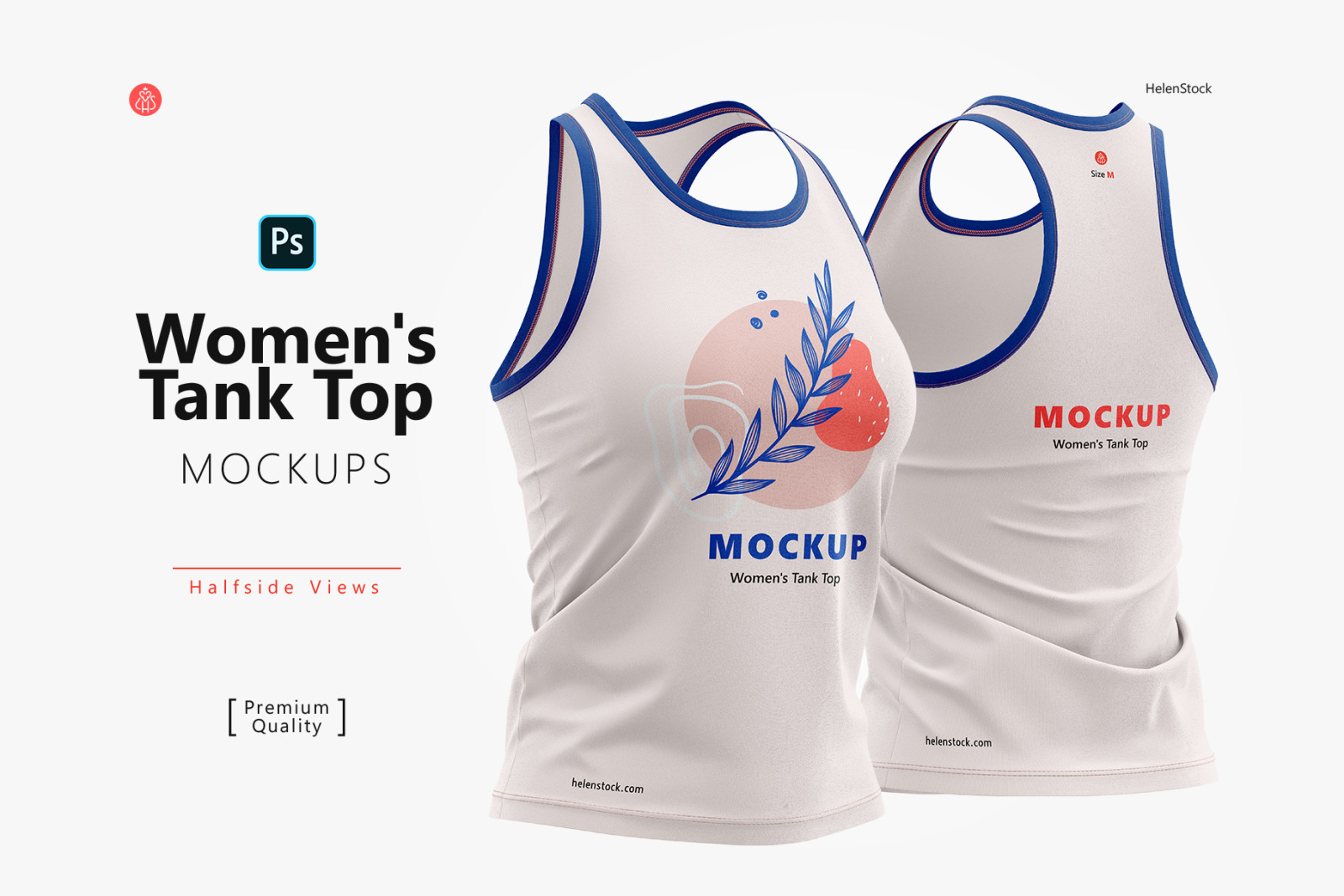 Women's Tank Top Mockup - Half Side Views Women's Tank Top Mockup - Half Side Views