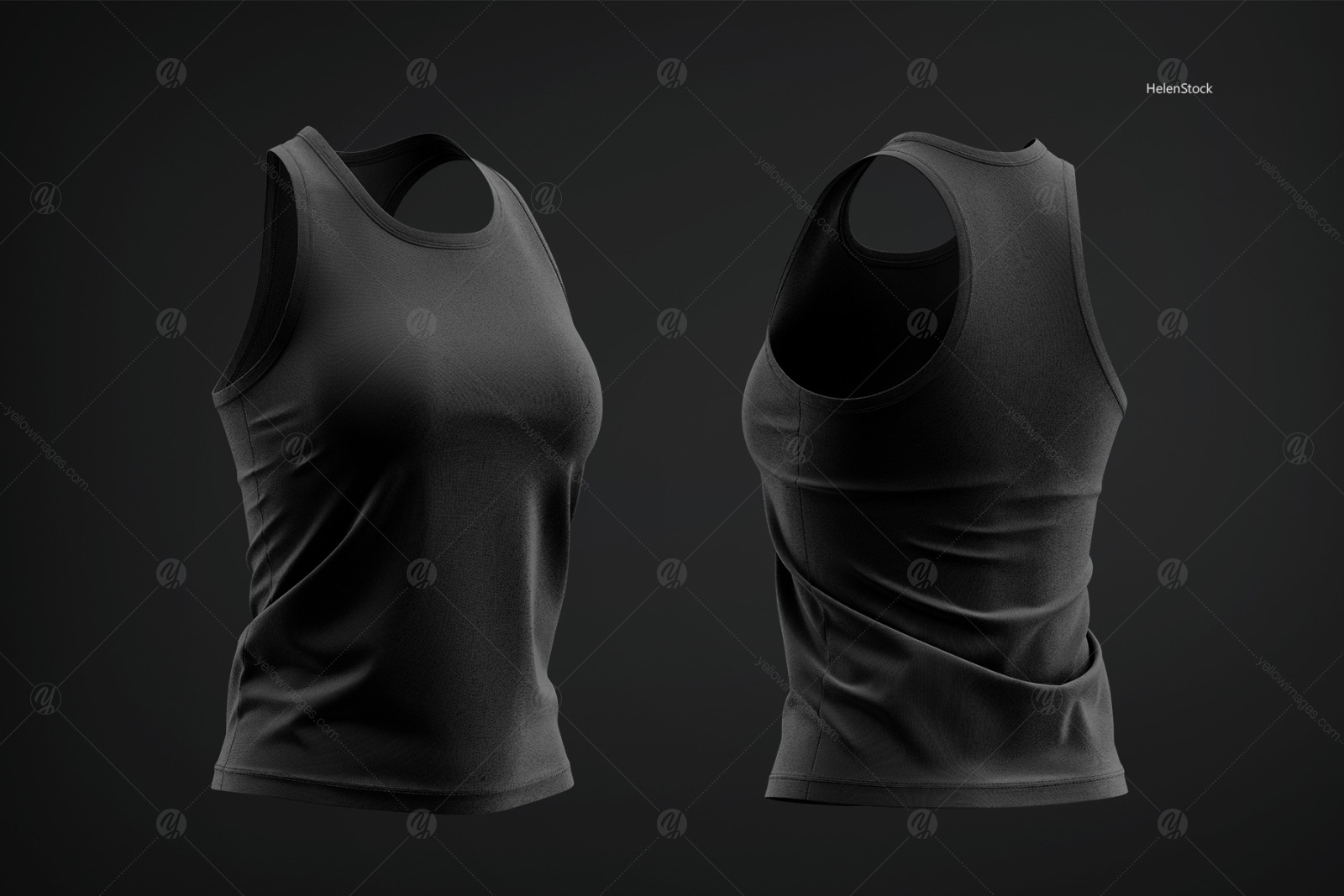 Women's Tank Top Mockup - Half Side Views Women's Tank Top Mockup - Half Side Views