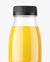 Clear Plastic Orange Juice Bottle Mockup