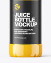 Clear Plastic Orange Juice Bottle Mockup