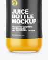 Clear Glass Orange Juice Bottle Mockup