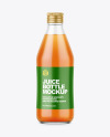 Clear Glass Apple Juice Bottle Mockup