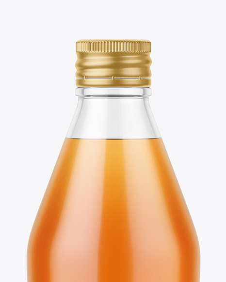 Clear Glass Apple Juice Bottle Mockup