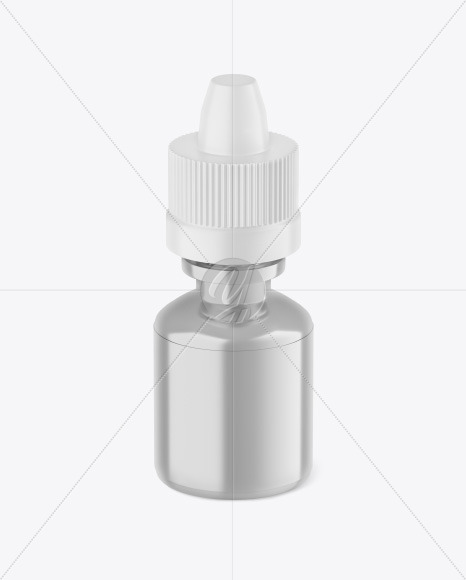 Metallic Eye Drops Bottle Mockup