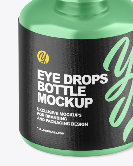 Metallic Eye Drops Bottle Mockup Metallic Eye Drops Bottle Mockup