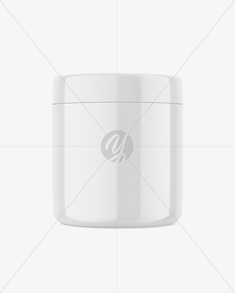 Glossy Cosmetic Jar Mockup