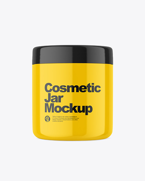 Glossy Cosmetic Jar Mockup - Face mask mockup psd