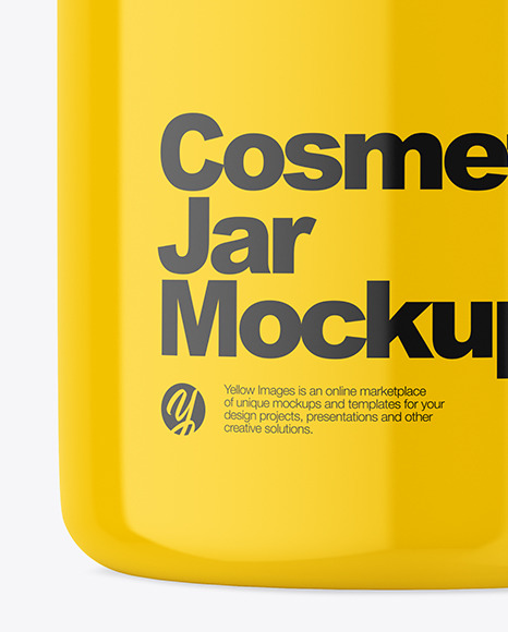 Glossy Cosmetic Jar Mockup