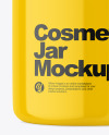 Glossy Cosmetic Jar Mockup