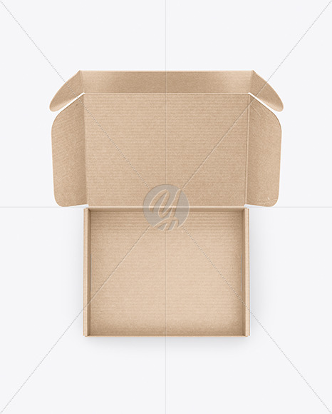 Opened Kraft Box Mockup