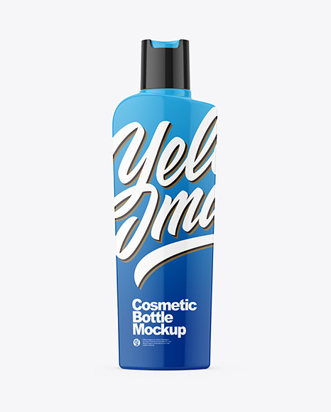 Glossy Plastic Cosmetic Bottle Mockup - Plastic+packaging+for+cosmetics