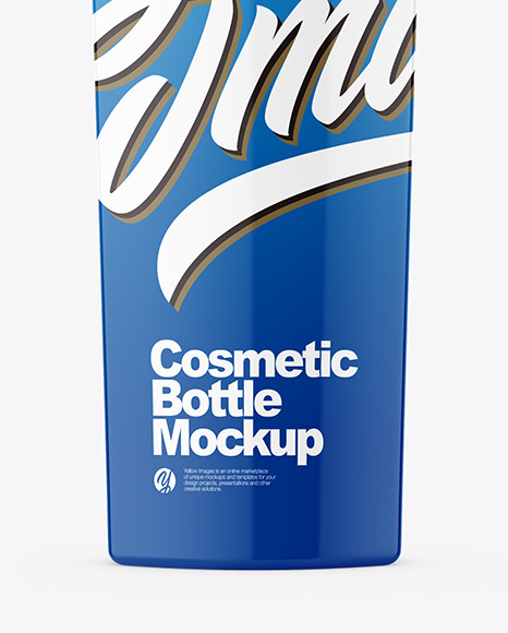 Glossy Plastic Cosmetic Bottle Mockup Glossy Plastic Cosmetic Bottle Mockup