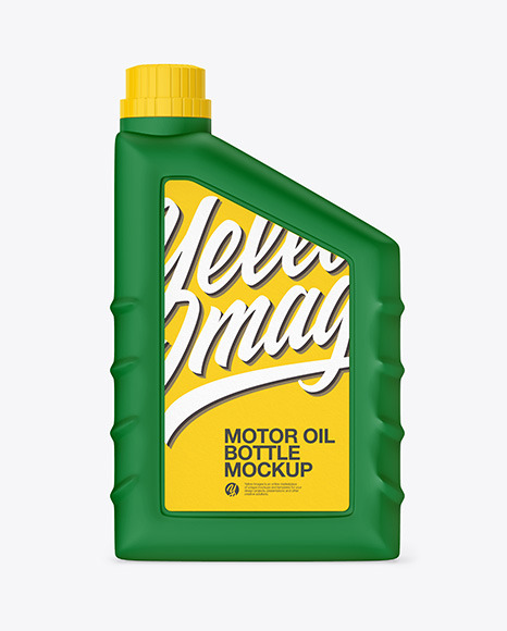 Matte Motor Oil Bottle Mockup