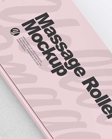 Rose Quartz Massage Roller W/ Box Mockup