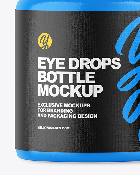 Glossy Opened Eye Drops Bottle Mockup